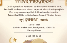 Konya Taşkentliler Derneği Geleneksel İftar Sofrasında Buluşuyor